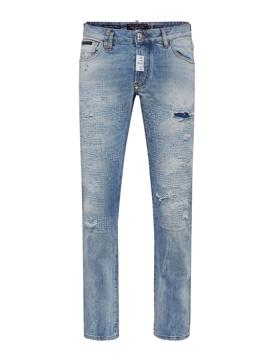 PHILIPP PLEIN PHILIPP PLEIN Jeansy 2311 Niebieski jasny Straight Leg