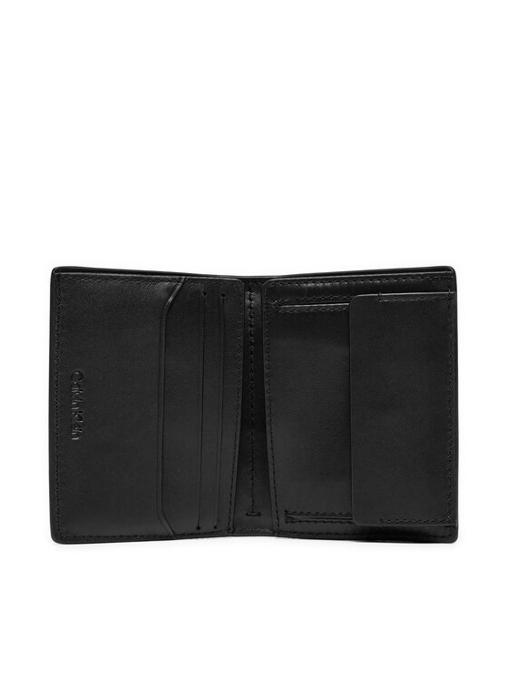 Calvin Klein Calvin Klein Liels vīriešu maks Ck Sleek Bifold 7cc W/Coin K50K512694 Melns