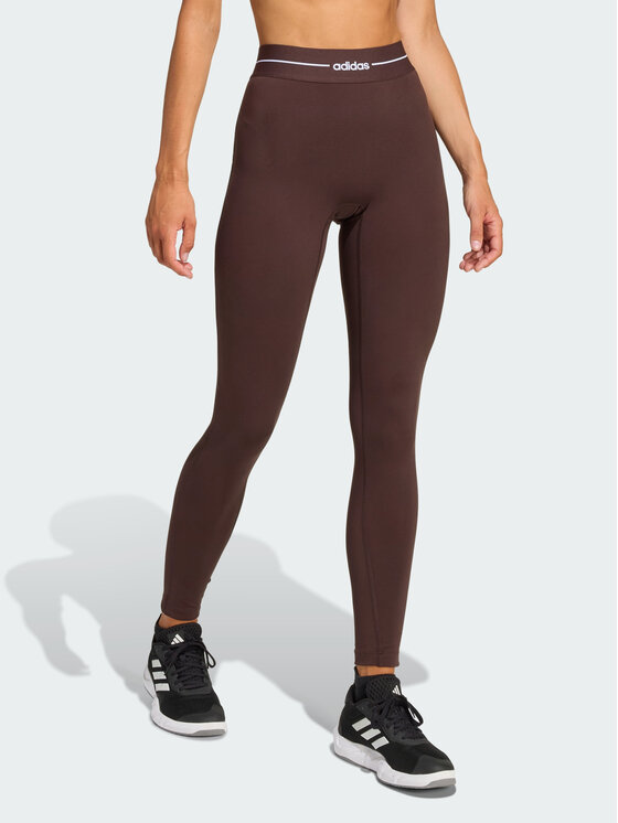 adidas adidas Legginsy 158862 Brązowy Fitted Fit
