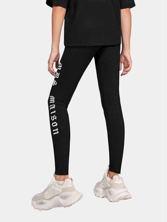MADE BY SOCIETY MADE BY SOCIETY Spodnie materiałowe Scrypt Leggings - P37866 Czarny Basic Fit