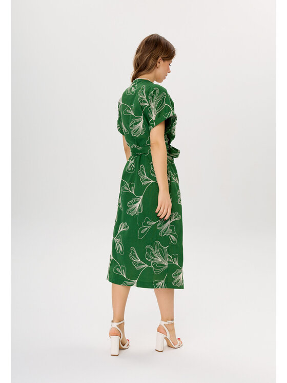 Mirons Mirons Sukienka codzienna print Zielony ciemny Regular Fit