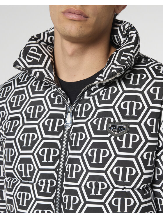 PHILIPP PLEIN PHILIPP PLEIN Vatovaná bunda 28623 Čierna Regular Fit