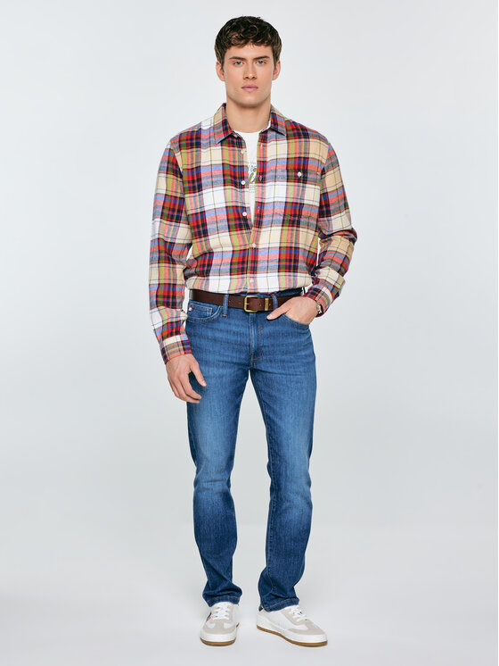 BIG STAR BIG STAR Koszula FLANENO Czerwony Basic Fit
