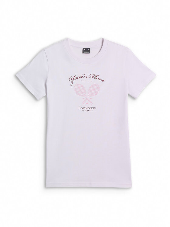 4F 4F T-Shirt COURT SOCIETY Biały Regular Fit