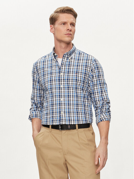 Tommy Hilfiger Košeľa MW0MW34651 Modrá Slim Fit