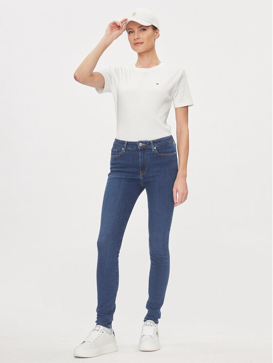Tommy Hilfiger Tommy Hilfiger Tričko New Cody WW0WW40587 Biela Slim Fit