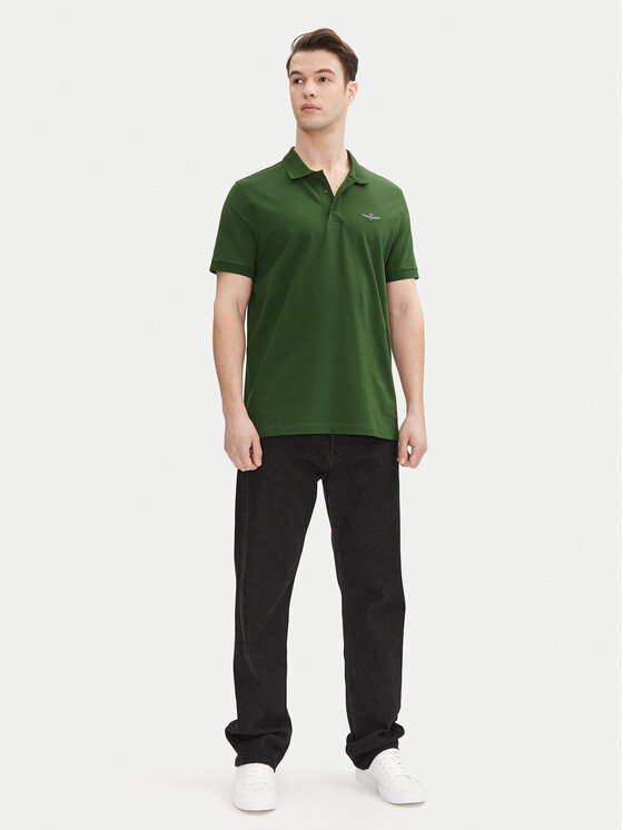 Aeronautica Militare Aeronautica Militare Polo majica 251PO1843P191 Zelena Regular Fit