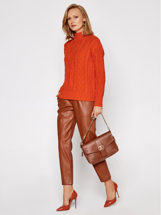 LAUREN RALPH LAUREN Lauren Ralph Lauren Sweter Mock 200808261 Pomarańczowy Relaxed Fit