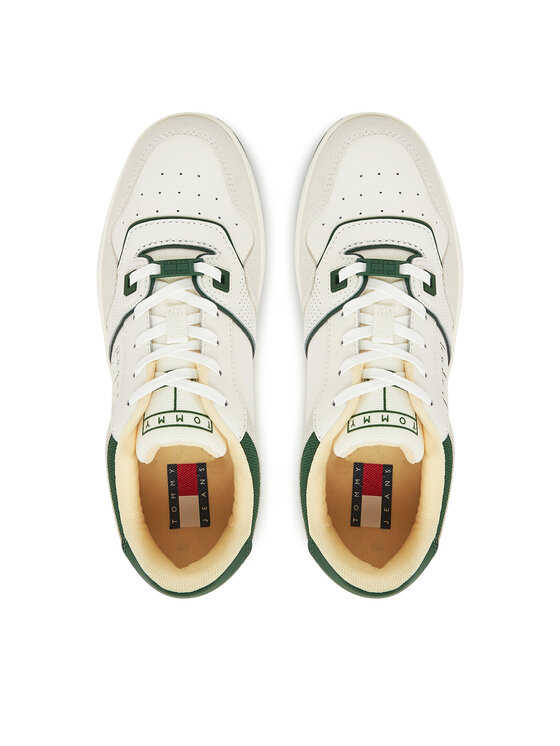 Tommy Jeans Tommy Jeans Laisvalaikio batai Tjw Retro Basket Washed Suede EN0EN02773 Balta