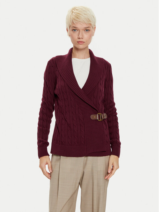 LAUREN RALPH LAUREN Sveter 200808258003 Bordová Regular Fit