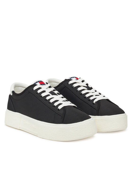 Tommy Jeans Tommy Jeans Sneakersy Tjw Flatform Canvas Sneaker EN0EN02792 Czarny