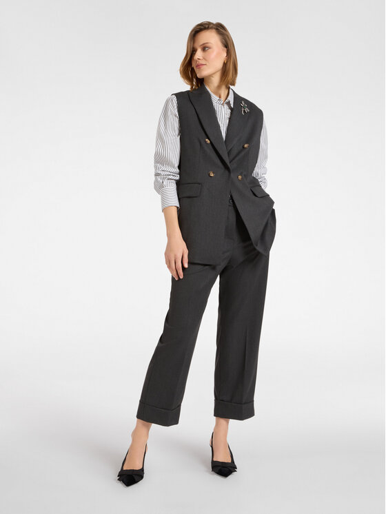 Elena Mirò Elena Mirò Giacca di transizione R150Z000028N023 Grigio Slim Fit