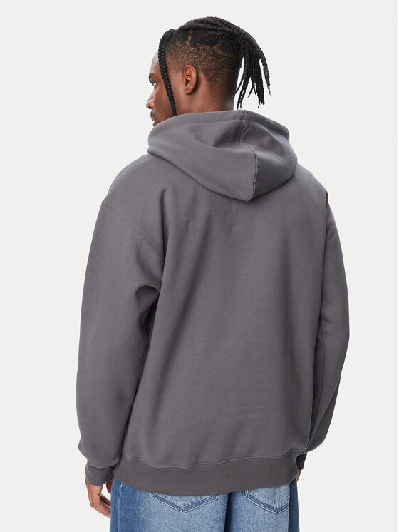 adidas adidas Majica dugih rukava Trefoil Essentials LL1059 Tamno siva Loose Fit