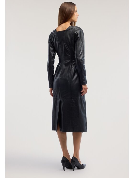 Trussardi Trussardi Sukienka skórzana 7015A001879N033 Czarny Regular Fit