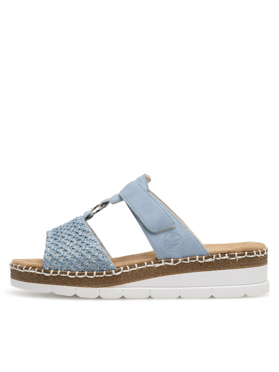 Rieker Rieker Чехли V1243-10 Светлосиньо