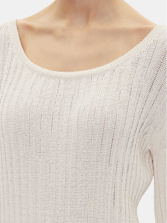 PINKO PINKO Sukienka dzianinowa 105301 A2N7 Écru Regular Fit