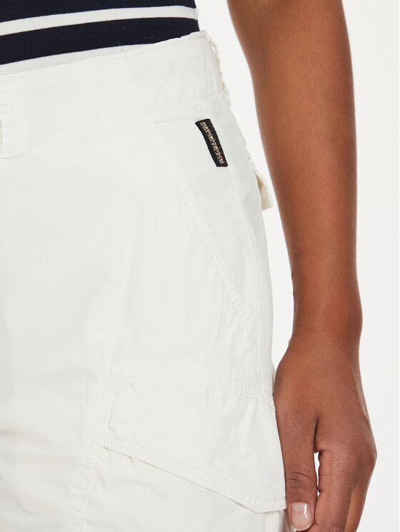 Napapijri Napapijri Szorty materiałowe Narin NP0A4H8H Écru Loose Fit