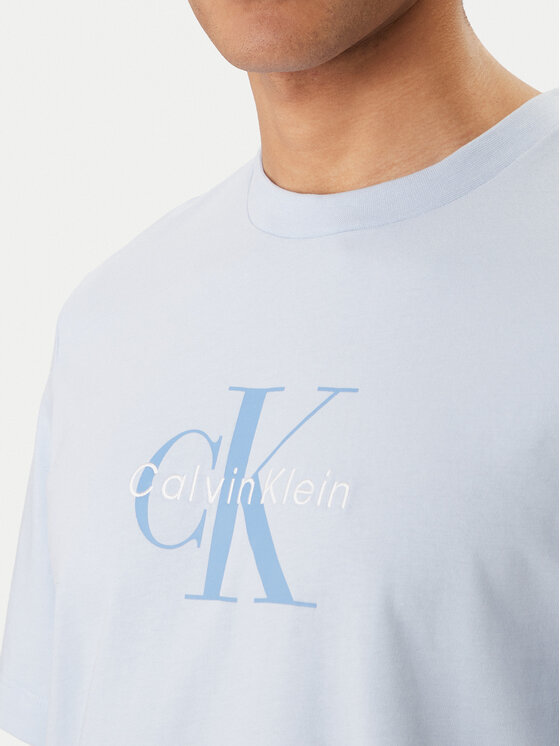 Calvin Klein Jeans Calvin Klein Jeans Тишърт Hero Monologo LV04RB862G Светлосиньо Regular Fit