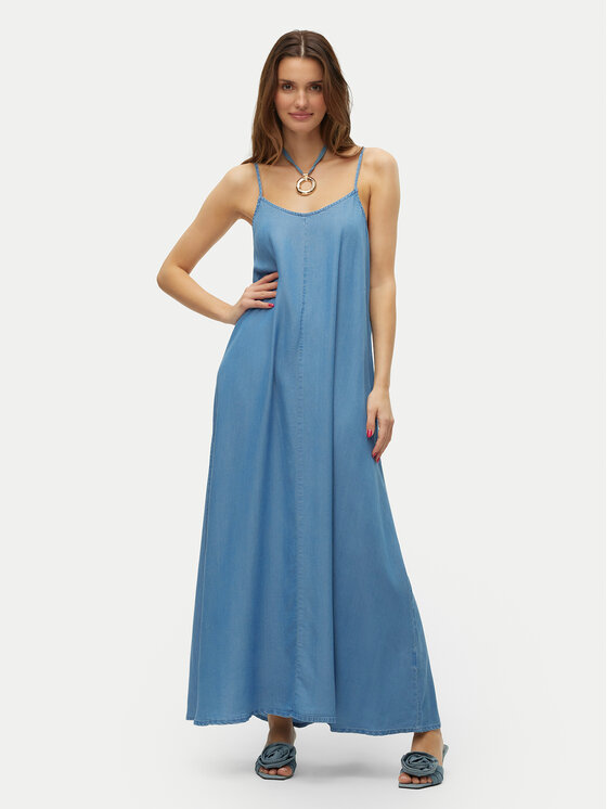 Vero Moda Vero Moda Sommerkleid Harper 10283677 Blau Loose Fit