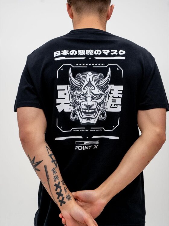 Point X Point X T-Shirt Koszulka Z Krótkim Rękawem Point X Monster Czarna M Czarny Regular Fit