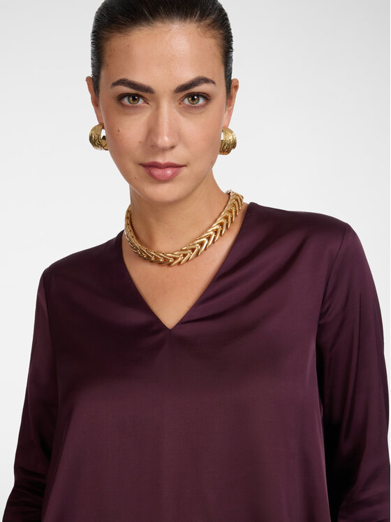 Elena Mirò Elena Mirò Bluzka 2025P000250N039 Bordowy Regular Fit