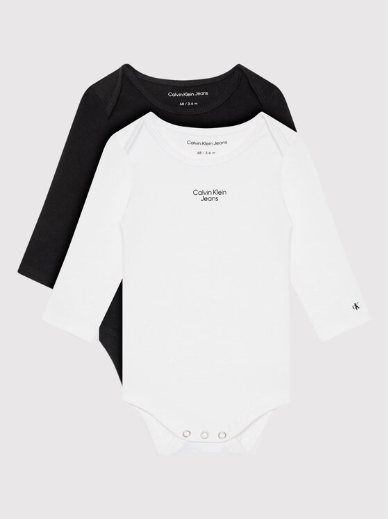 Calvin Klein Jeans Calvin Klein Jeans Komplet body dziecięcych Stack Logo IN0IN00013 Kolorowy Regular Fit