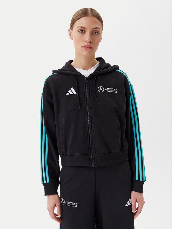 adidas Mikina Mercedes - AMG Petronas Formula One Team DNA JV5436 Čierna Loose Fit