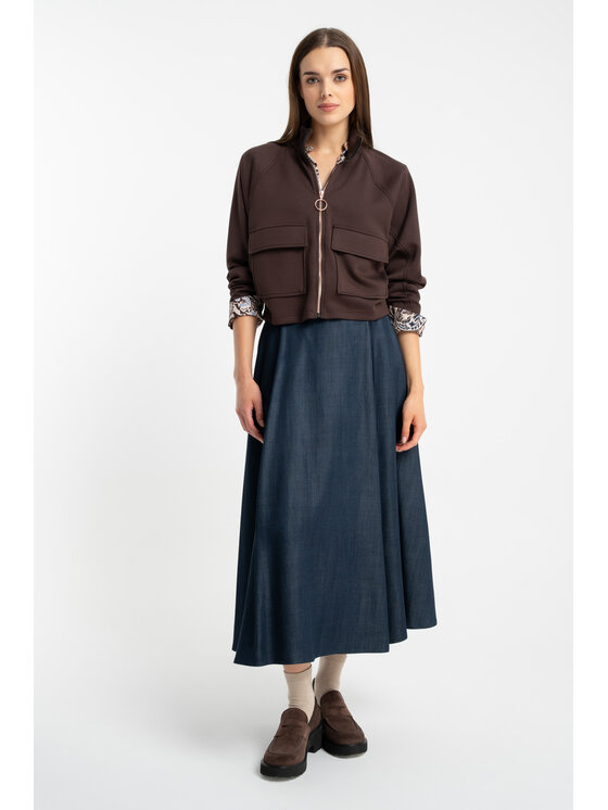 CLICK CLICK Μπουφάν μεταβατικό 71-0049 Καφέ Regular Fit
