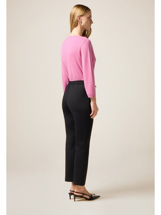 Oltre Oltre Pantaloni di tessuto P263R009066N033 Nero Boy Fit