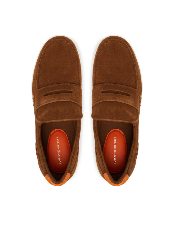 Tommy Hilfiger Tommy Hilfiger Półbuty Modern Light Hybrid Suede Loafer FM0FM05786 Brązowy