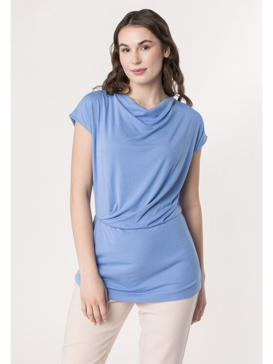 QUIOSQUE QUIOSQUE Blúzka 1UC003 Modrá Regular Fit