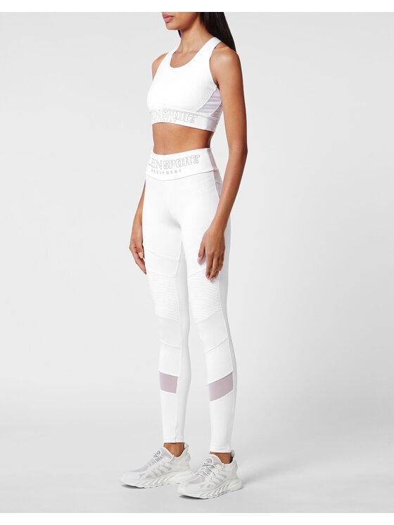Plein Sport Plein Sport Legginsy 1481 Biały Active Fit