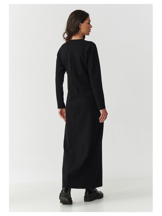 Makadamia Makadamia Sukienka codzienna M901 Czarny Boxy Fit