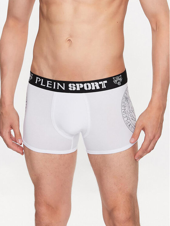 Plein Sport Bokserice PACC MUY0379 STE003N Bijela