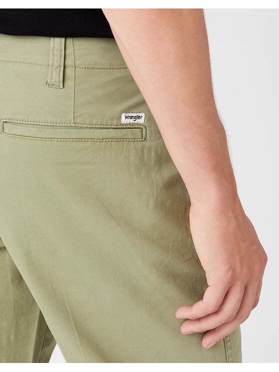 Wrangler Wrangler Chinosy CASEY CHINO Zielony Straight Fit