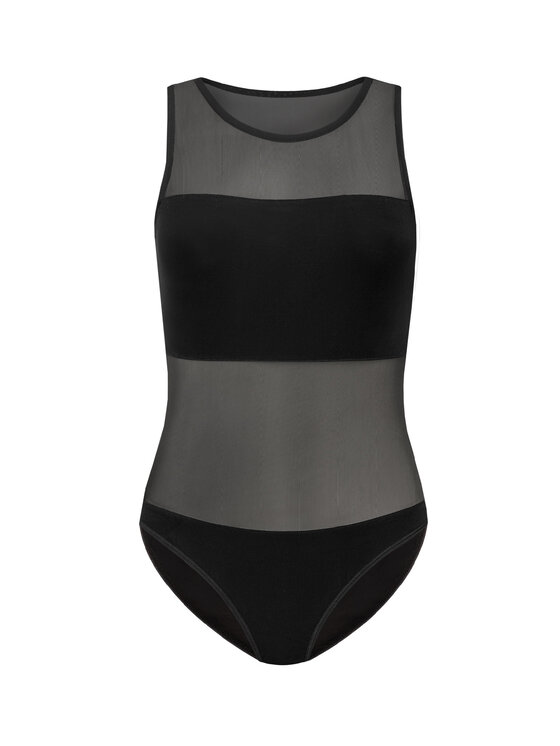 Teyli Teyli Body damskie Clara Czarny Regular Fit