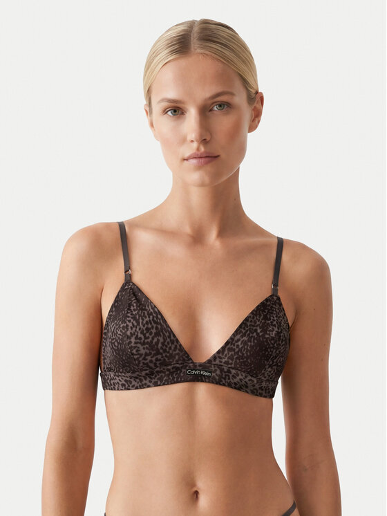 Calvin Klein Underwear Calvin Klein Underwear Grudnjak brallete Signature Satin LV00QF8392 Smeđa