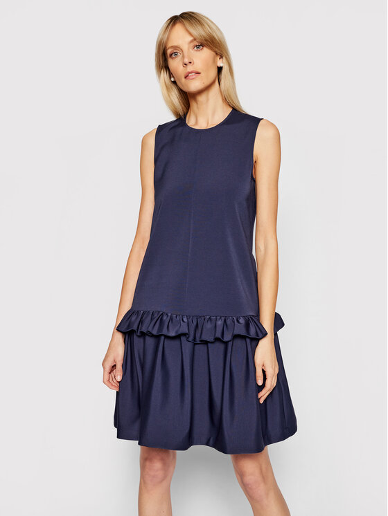 Victoria Victoria Beckham Victoria Victoria Beckham Igapäevane kleit Stretch Faille 2221WDR002556C Tumesinine Relaxed Fit