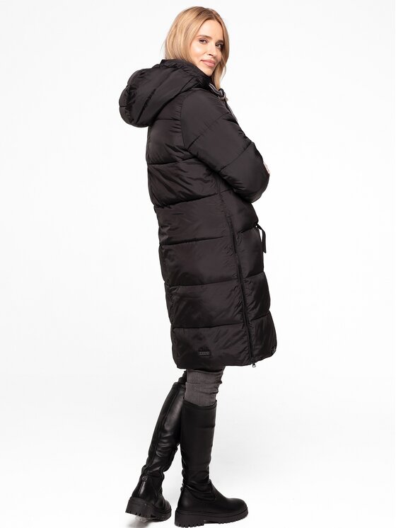 Perso Perso Dámska bunda BLH251010F Čierna Regular Fit