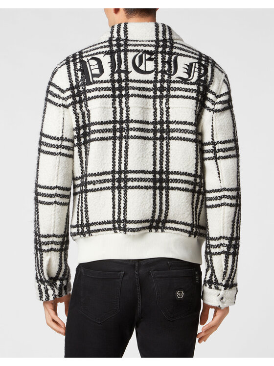 PHILIPP PLEIN PHILIPP PLEIN Kurtka bomber 4027 Biały Regular Fit