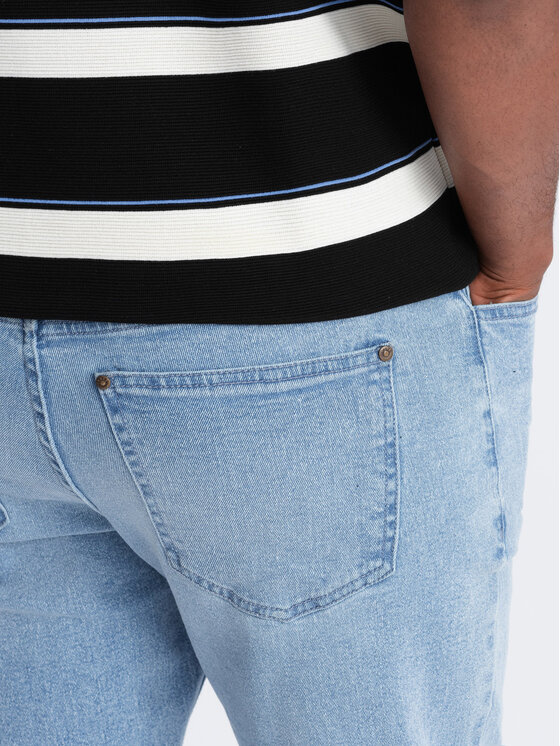 Ombre Ombre Jeansy OM-PADP-0162 Modrá Regular Fit