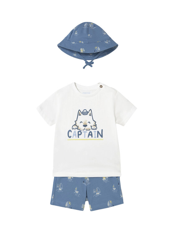 Mayoral Mayoral Set tricou și pantaloni scurți 1655 Albastru Regular Fit