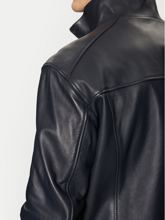 BOSS BOSS Шкіряна куртка 50531148 Cиній Regular Fit