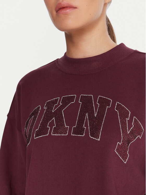 DKNY Sport DKNY Sport Džemperis ar kapuci DP5T1462 Bordo Regular Fit