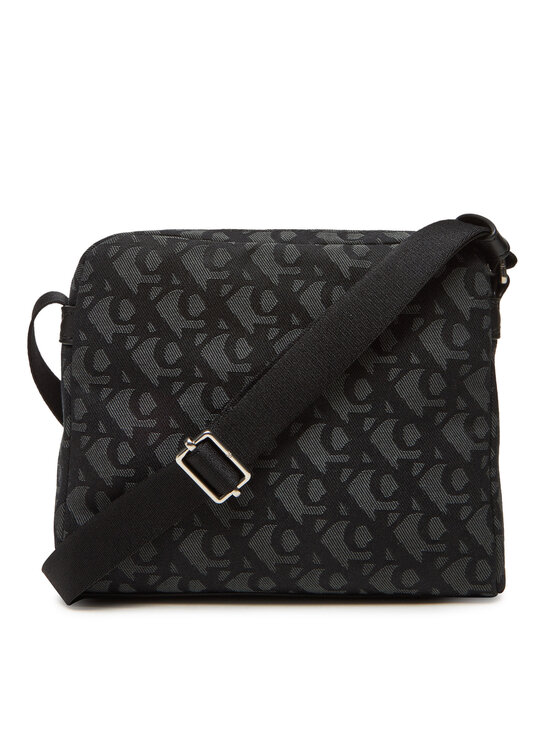 Calvin Klein Calvin Klein Τσαντάκι Slouched Monogram Mini Zip Fligh LV04G3175G Μαύρο