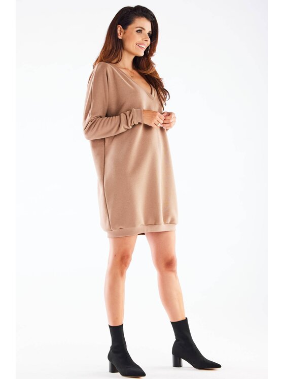 Infinite You Infinite You Vestito di maglia M272 Beige Basic Fit