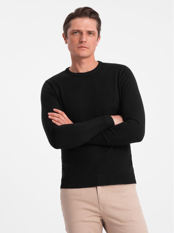 Ombre Ombre Svetr OM-SWBS-0106 Černá Regular Fit