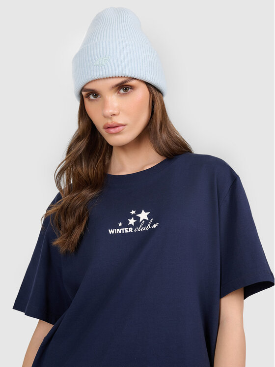 4F 4F T-Shirt SUMMIT BLISS Granatowy Oversize