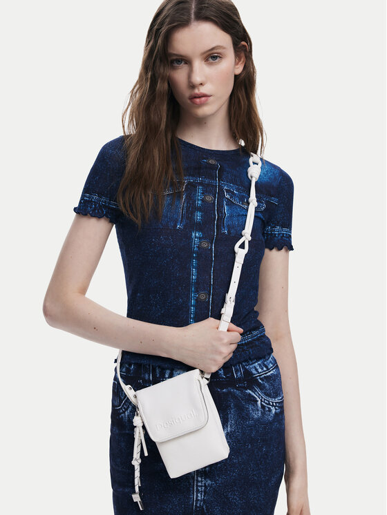 Desigual Desigual Torebka na telefon 25SAYP39 Biały