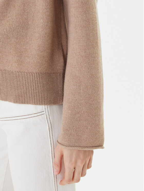 Tommy Hilfiger Tommy Hilfiger Sweter WW0WW46438 Beżowy Regular Fit